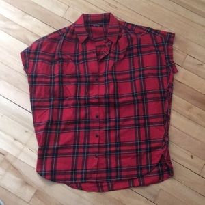 Madewell central shirt in red plaid